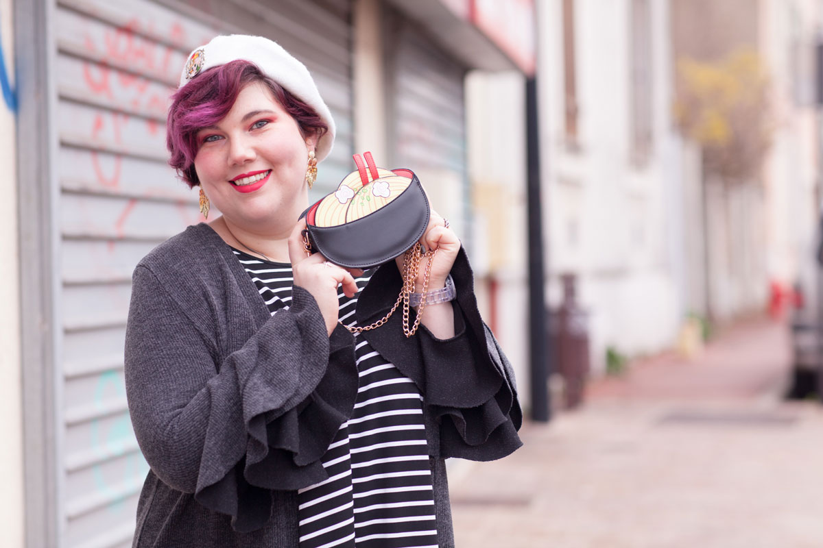 shein plus, shein grande taille, plussize, ninaah bulles, vintage, stripes, rayure, grosse, look, mode, outfit