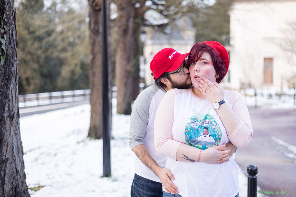 Mode, couple look, grande taille, amwf, couple mixte, mode, tunetoo, Totoro, body positive, amour, saint valentin, love, ninaah bulles