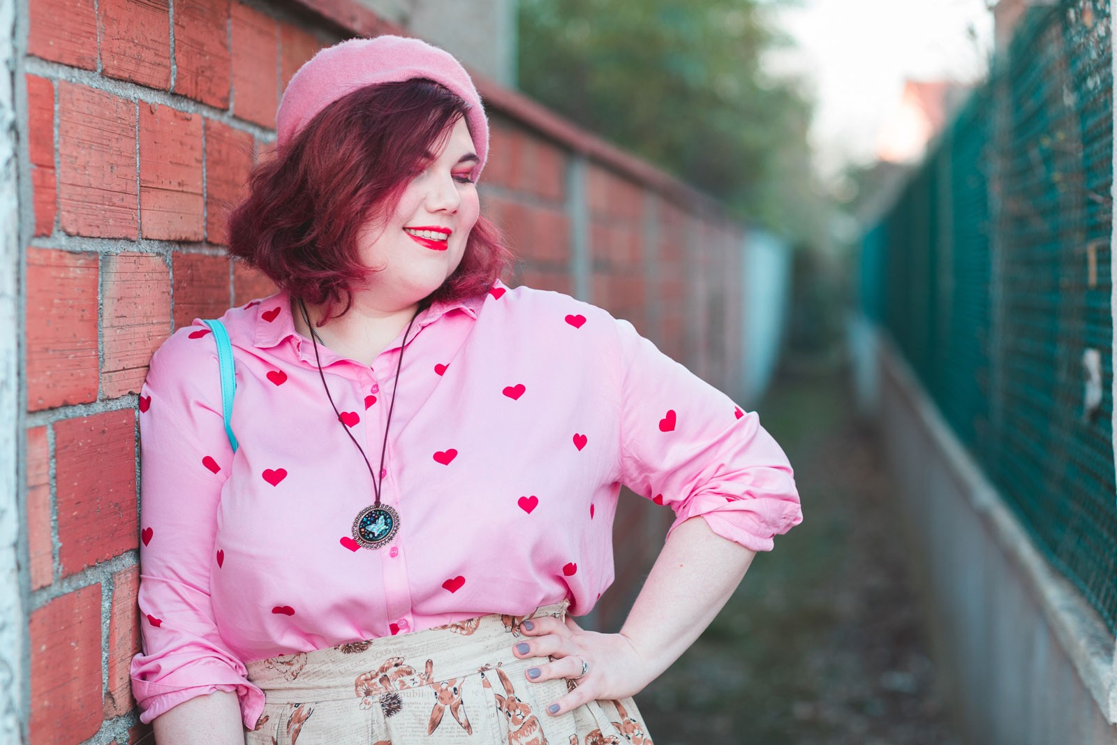 Ninaah Bulles, lapin, diy, mode grande taille, fantaisie, junarose, coeur, rose, collants, ronde curvy, blogeuse