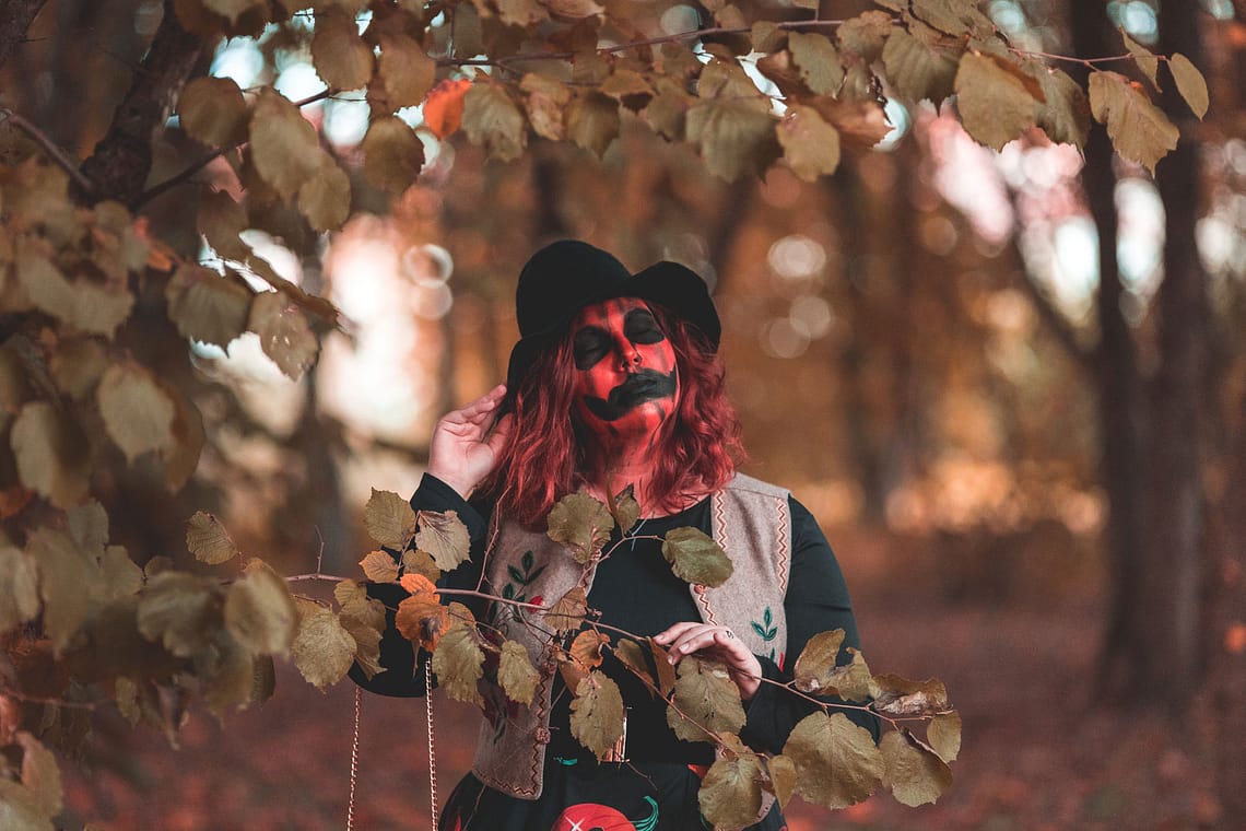 ninaah bulles, citrouilles, citrouille, halloween, sorciere, grande taille, dresslily, look, ginger hair, witch, dresslily plussize