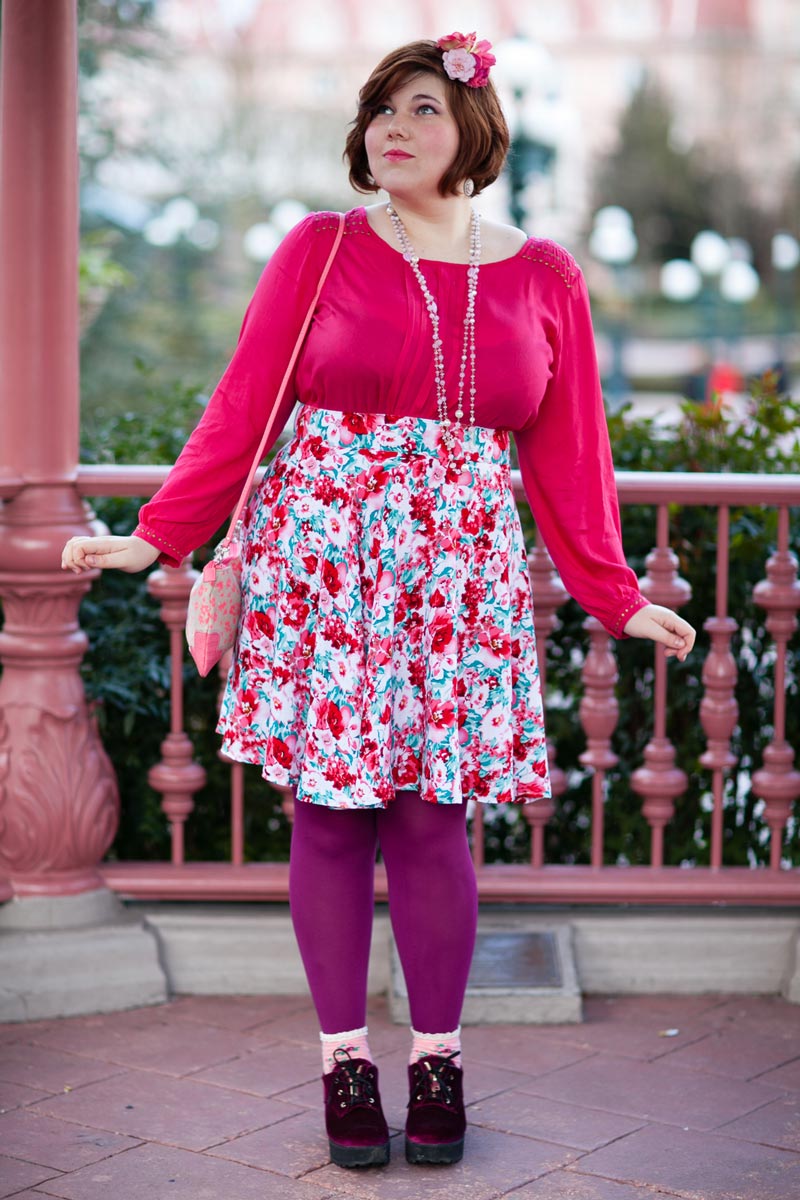 rose, valentine, grandetaille, ronde, outfit, ninaah bulles