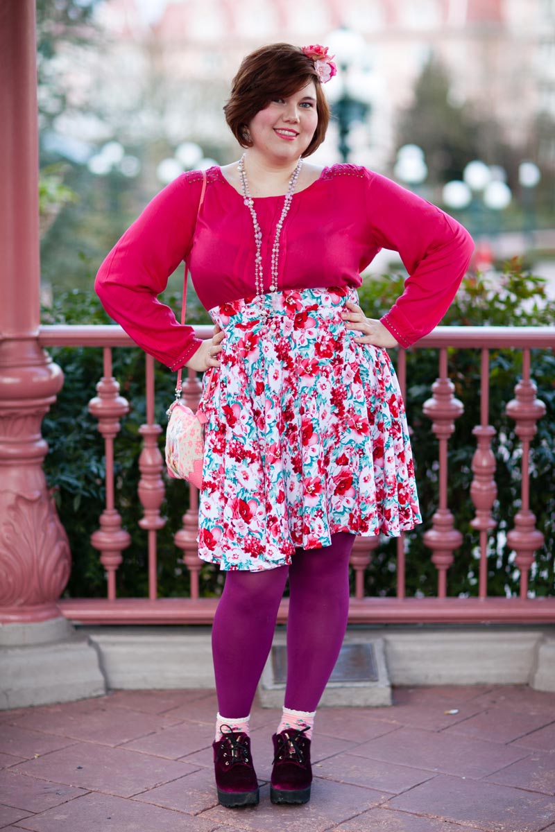 rose, valentine, grandetaille, ronde, outfit, ninaah bulles