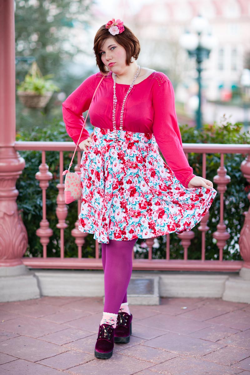 rose, valentine, grandetaille, ronde, outfit, ninaah bulles