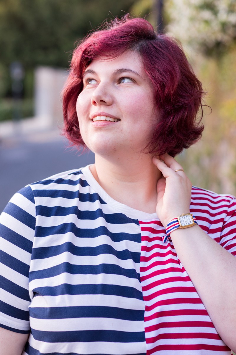 #JePorteCeQuiMePlait, shein, grande taille, curvy, plussize, short, rayure, ninaah bulles, blogeuse, mode