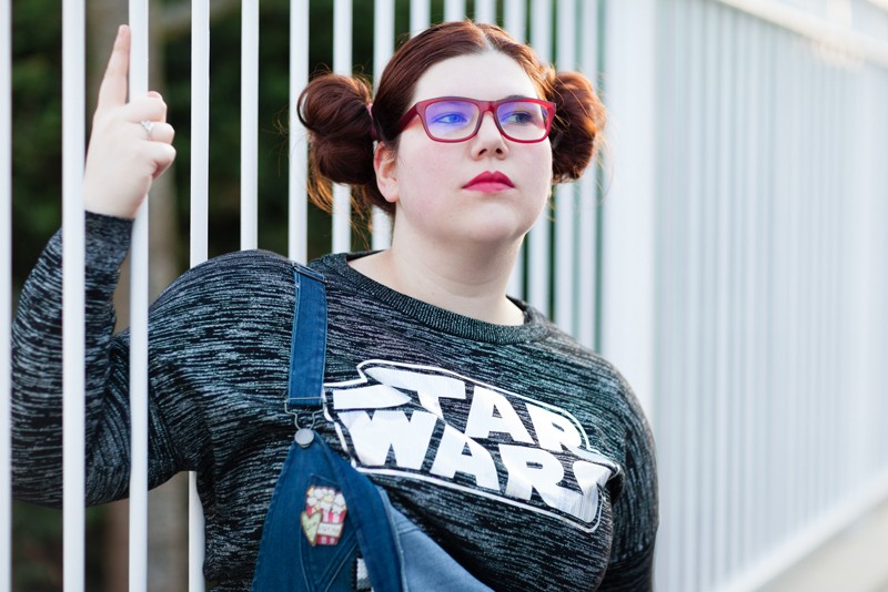 Geekette, starwart, leia, ninaah bulles, grande taille, salopette