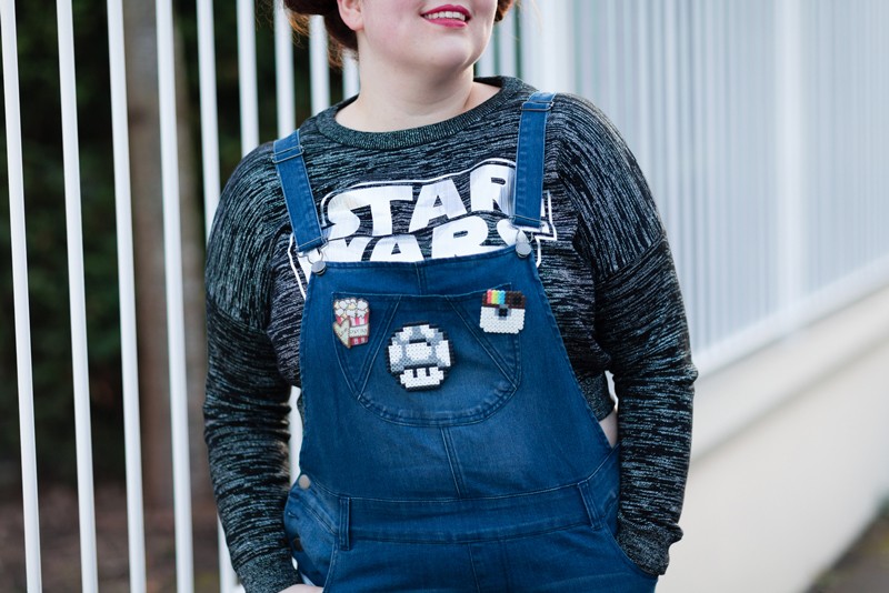 Geekette, starwart, leia, ninaah bulles, grande taille, salopette